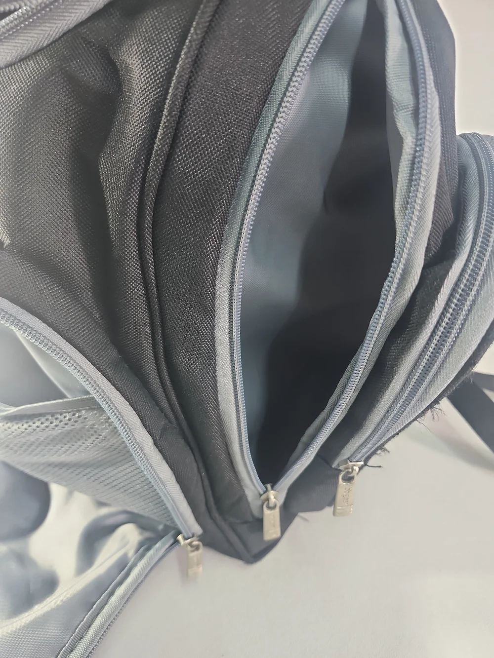 Black Baby Backpack with Light Gray Trim - Picture 8 of 9